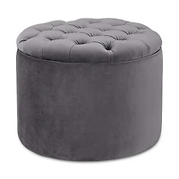 Tov Furniture Queen Velvet Storage Ottoman