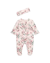 Little Me Girls' Dream Floral Footie & Headband - Baby
