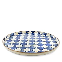 Mackenzie-Childs Royal Check Enamel Round Tray