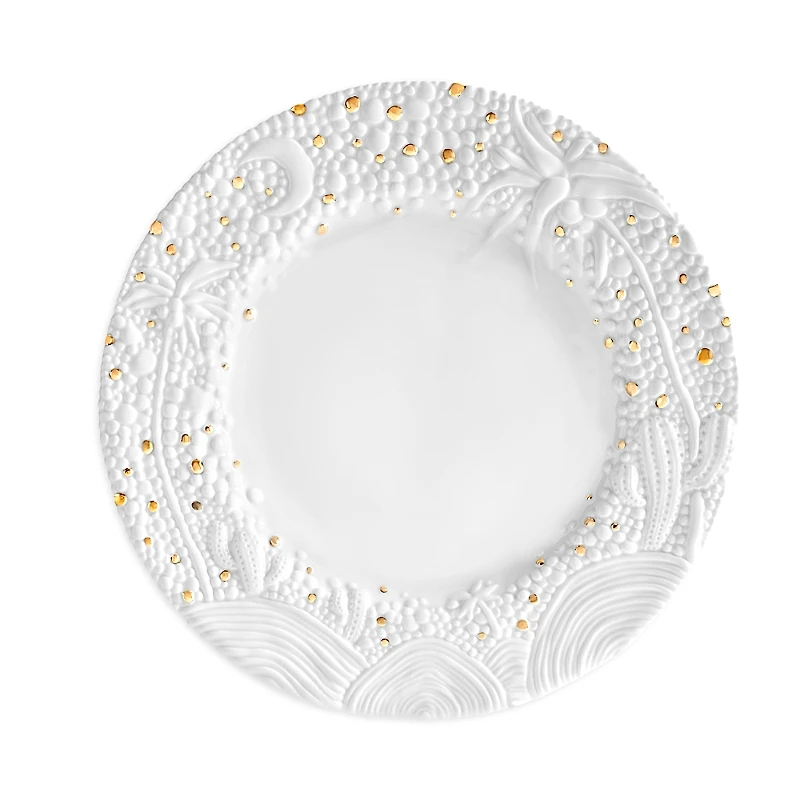 L'Objet Haas Mojave Desert Charger with Gold Accents