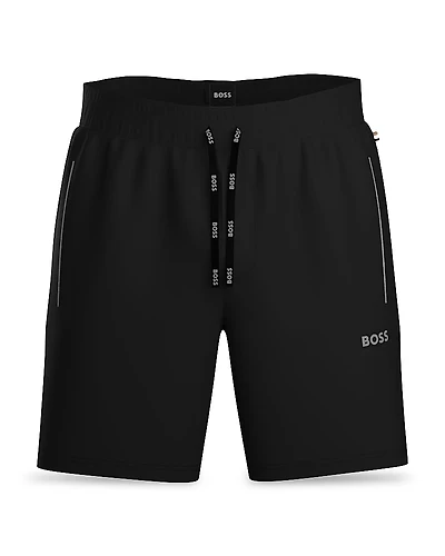 Boss Mix & Match Cotton Stretch Logo Print Drawstring Shorts