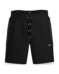 Boss Mix & Match Cotton Stretch Logo Print Drawstring Shorts