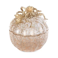 Jay Strongwater Erin Leaf & Vine Large Gilded Glass Jar