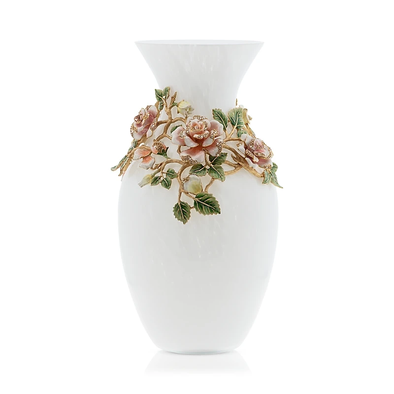 Jay Strongwater Gabrielle Rose Grand Vase