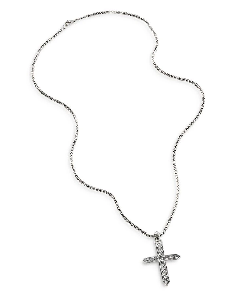 Sterling Silver Classic Chain Cross Pendant Necklace