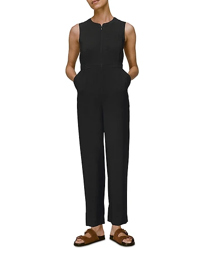 Whistles Josie Zip Front Jumpsuit