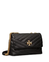 Small Kira Chevron Convertible Leather Shoulder Bag
