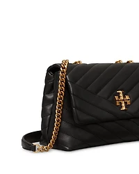 Small Kira Chevron Convertible Leather Shoulder Bag