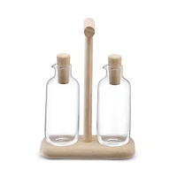 Dine Oil & Vinegar Set with Oak Stand