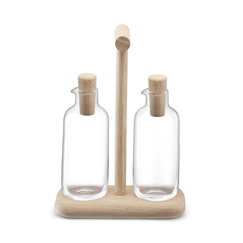 Lsa Dine Oil & Vinegar Set with Oak Stand