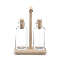Lsa Dine Oil & Vinegar Set with Oak Stand