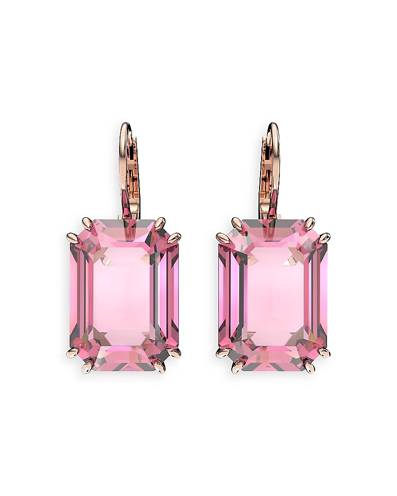 Swarovski Millenia Pink Crystal Drop Earrings