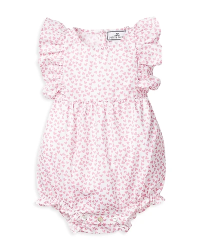 Petite Plume Girls' Sweethearts Ruffled Romper - Baby
