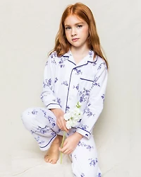 Girls' Indigo Floral Pajama Set - Baby, Little Kid, Big Kid
