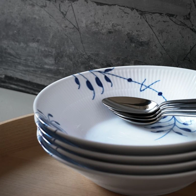 Blue Fluted Mega Pasta Bowl