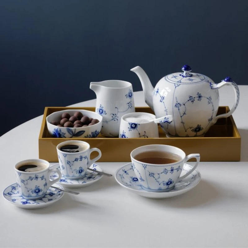 Blue Fluted Plain Mug