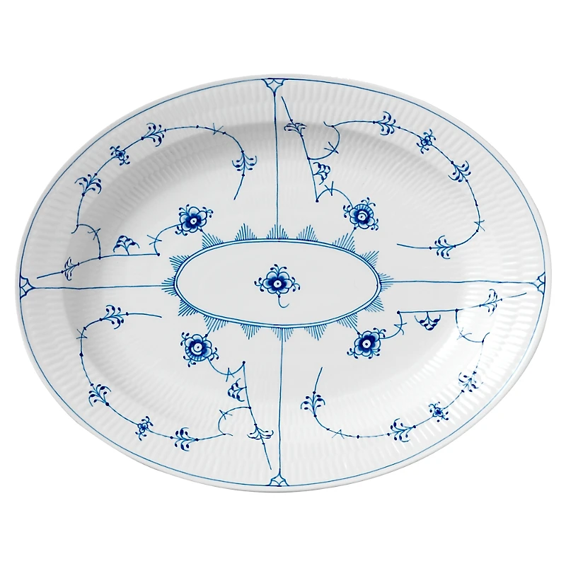Royal Copenhagen Blue Fluted Plain Oval Platter, 14.25