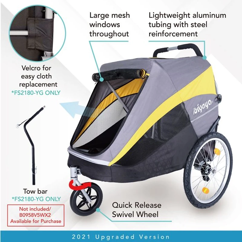 Hercules Large Pet Stroller for One Large or Multiple Medium Dogs