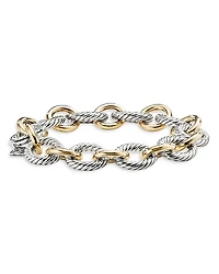 David Yurman 18K Yellow Gold & Sterling Silver Oval Link Bracelet