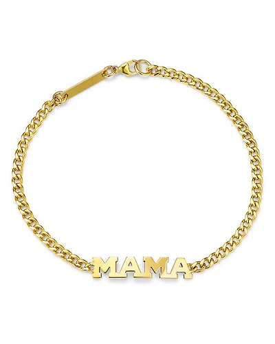 14K Yellow Gold Personalized MAMA Link Bracelet