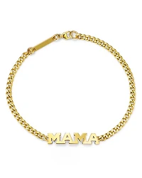14K Yellow Gold Personalized MAMA Link Bracelet