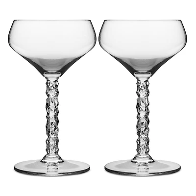Orrefors Carat Coupe Glass, Set of 2
