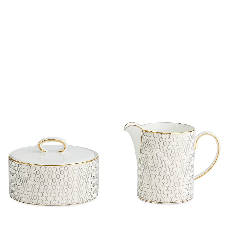 Wedgwood Gio Gold Cream & Sugar Set