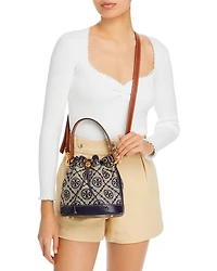 T Monogram Jacquard Bucket Bag
