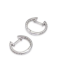 Diamond Inside Out Hoop Earrings in 14K White Gold, 0.30 tcw