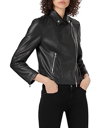 Caban Leather Moto Jacket