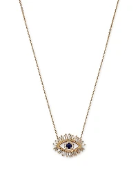 Suzanne Kalan 18K Yellow Gold Evil Eye x & Diamond Pendant Necklace, 18