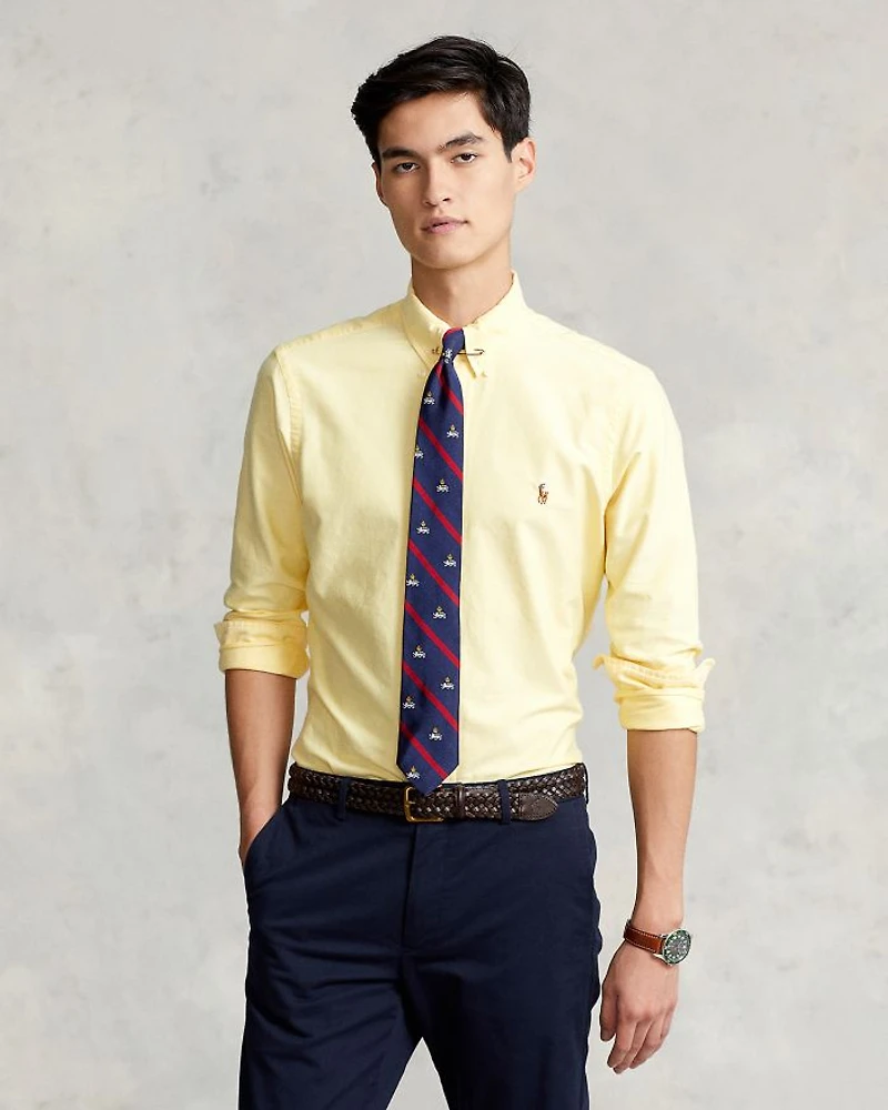 Classic Fit Long Sleeve Cotton Oxford Button Down Shirt