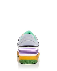 Men's Demetri Color Block Leather and Fabric Low Top Sneakers