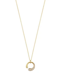 18K Yellow Gold Diamond Pavé Mercy Small Pendant Necklace, 17.72"