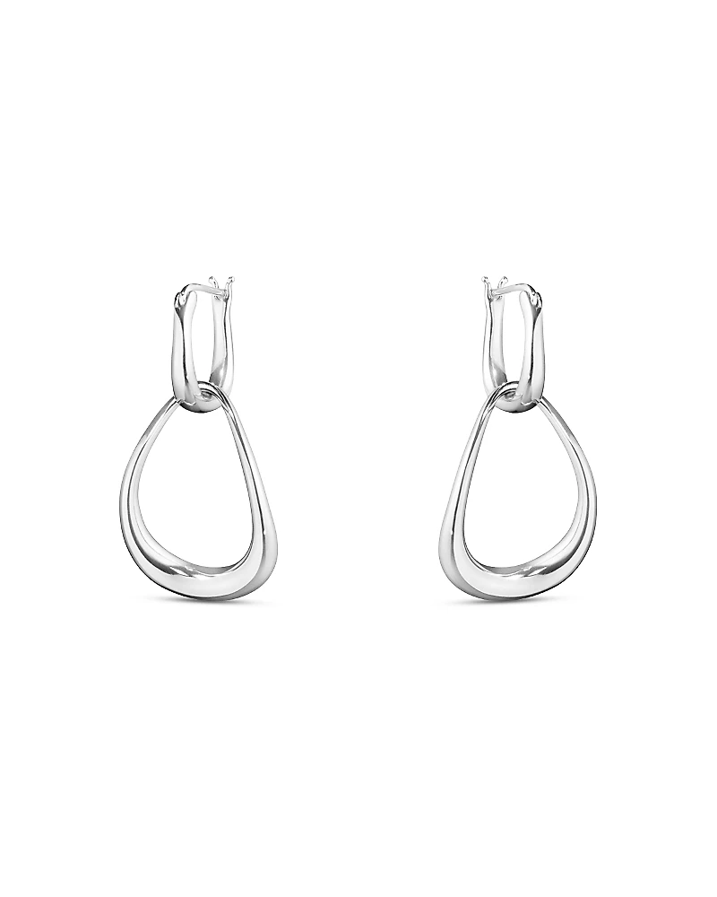 Georg Jensen Sterling Silver Offspring Double Drop Earrings