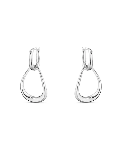Georg Jensen Sterling Silver Offspring Double Drop Earrings