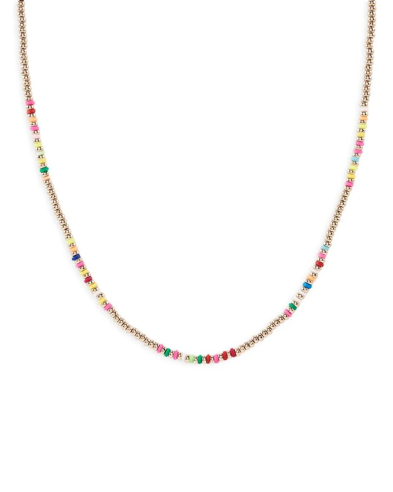 Multicolor Beaded Necklace, 12-14" - Exclusive