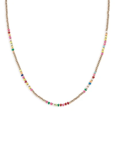 Multicolor Beaded Necklace, 12-14" - Exclusive