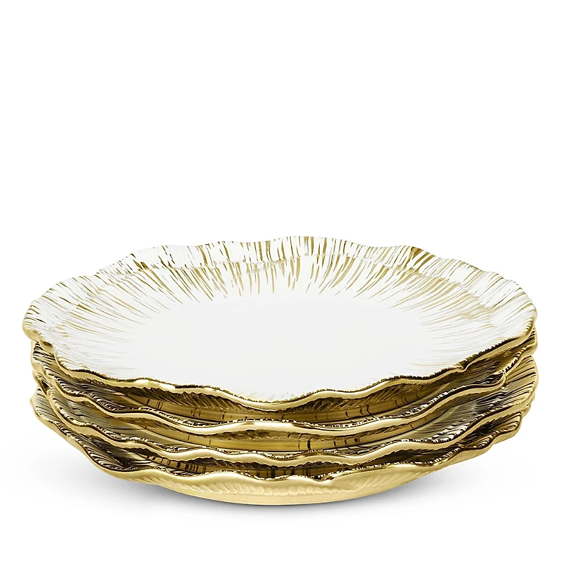 Michael Aram Anemone Tidbit Plates, Set of 4
