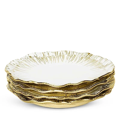 Michael Aram Anemone Tidbit Plates, Set of 4