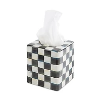 Mackenzie-Childs Courtly Check Enamel Boutique Tissue Box Cover