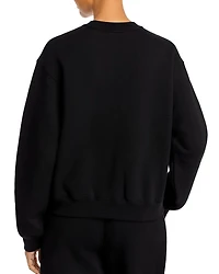 Essential Terry Crew Sweatshirt with Puff Paint Logo