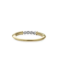 18K White & Yellow Gold Signature Caviar Diamond Stacking Rings