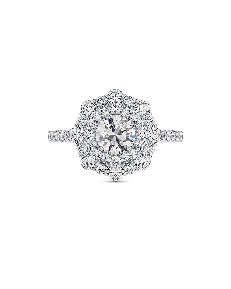 De Beers Forevermark Center of My Universe Floral Halo Ring
