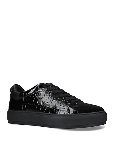 Kurt Geiger London Men's Laney Croc Embossed Low Top Sneakers