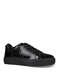 Kurt Geiger London Men's Laney Croc Embossed Low Top Sneakers