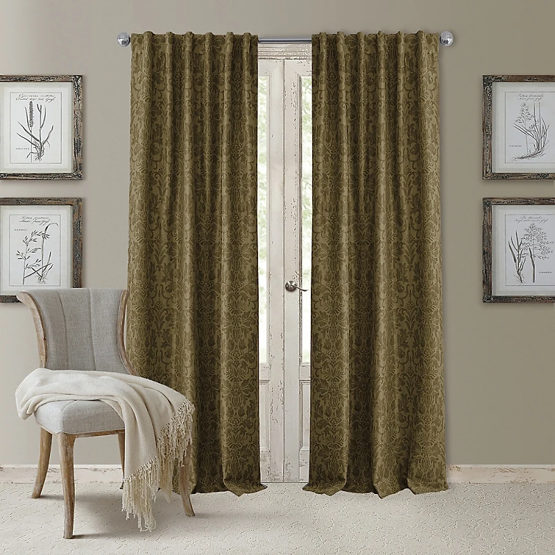 Elrene Home Fashions Antonia Blackout Window Curtain Panel, 52 x 84