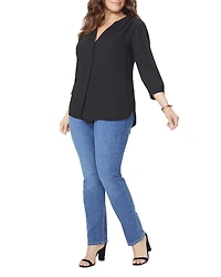 Pintuck-Back Blouse