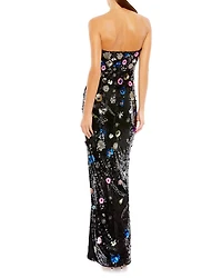 Floral Sequin Gown