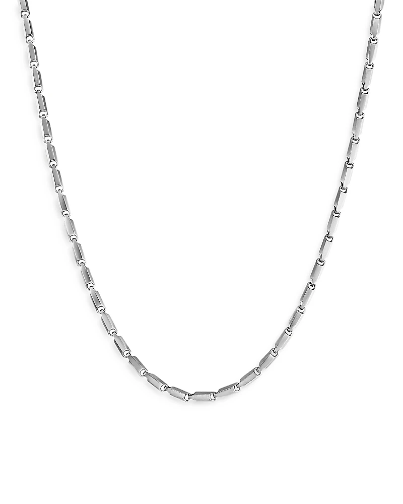 David Yurman Men's Sterling Silver Chain Faceted Link Necklace, 24